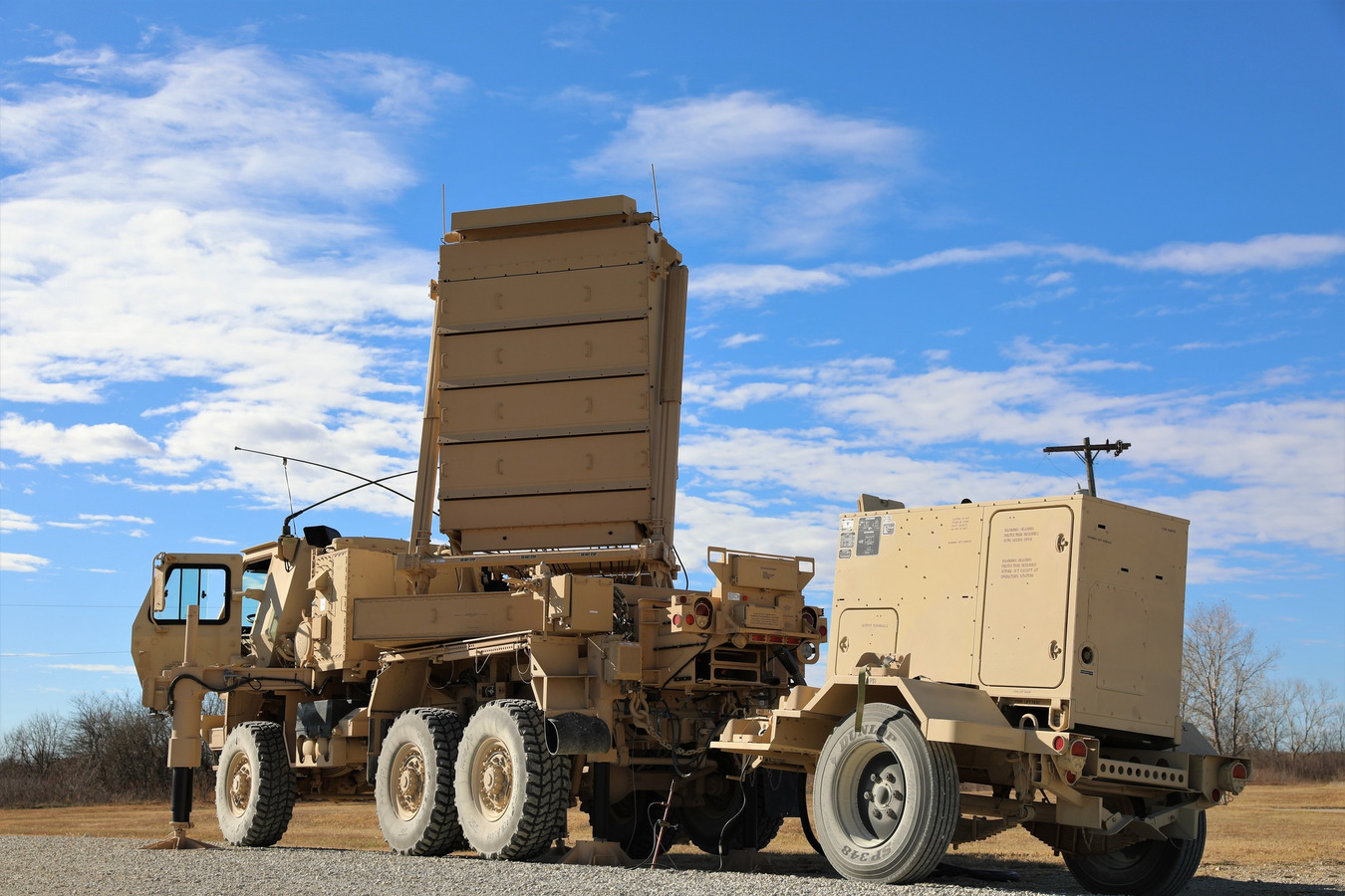AN/TPQ-53 radar system in the field near Salina, Kansas